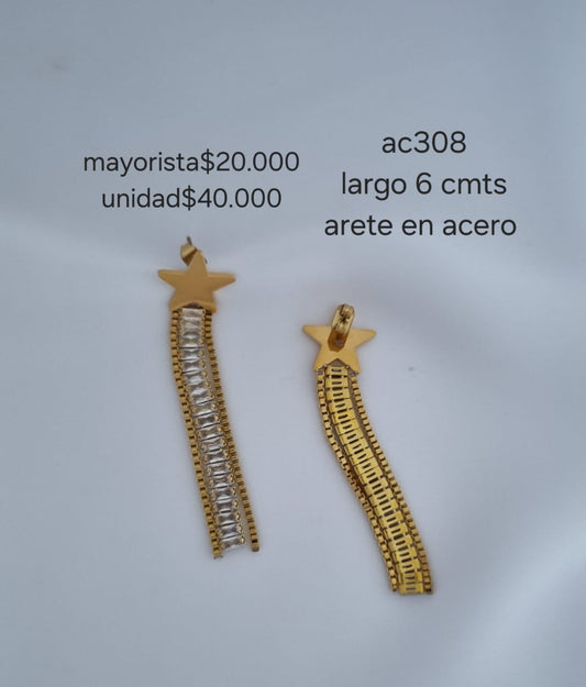 ac308 Aretes En Acero Precio Mayorista.